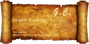 Graff Cintia névjegykártya